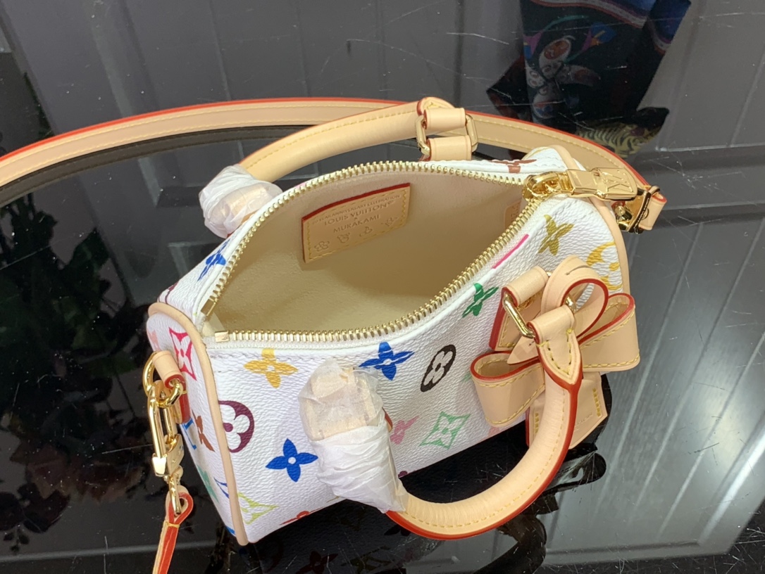 Louis Vuitton x Takashi Murakami Nano Speedy White Multicolored 16x11x9cm