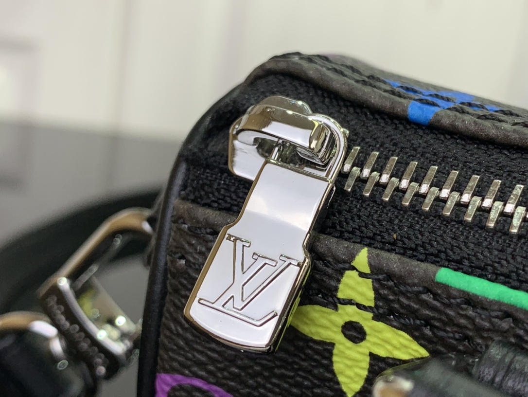 Louis Vuitton x Takashi Murakami Nano Speedy Black Multicolored 16x11x9cm
