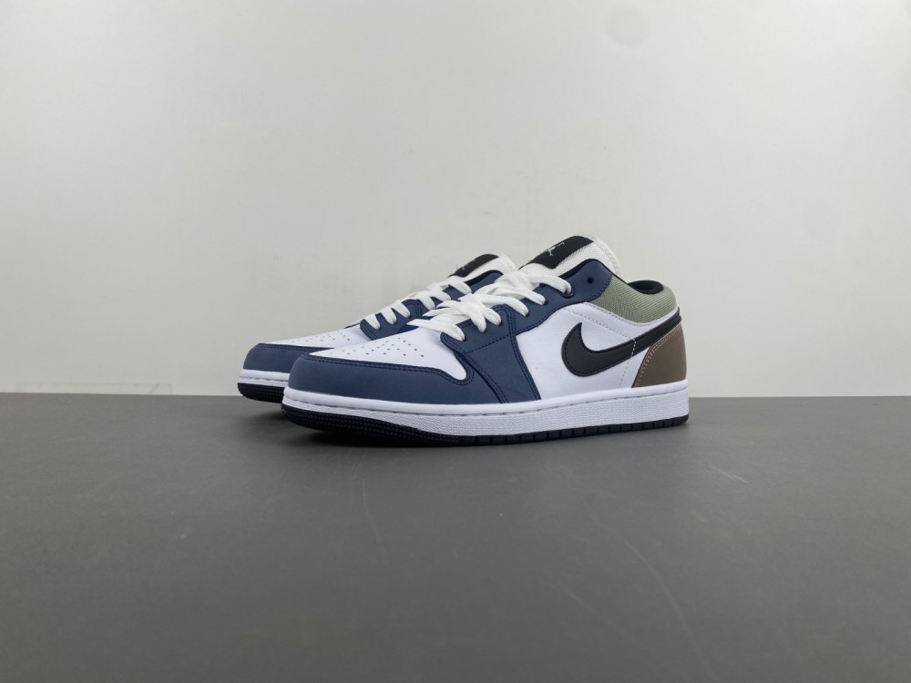 Air Jordan 1 Low “White blue black brown green” HV5973-101