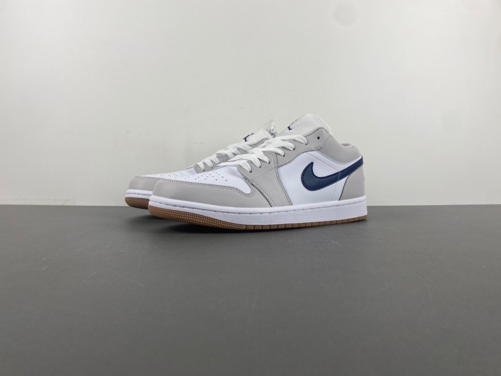 Air Jordan 1 Low White gray dark blue 553558-146