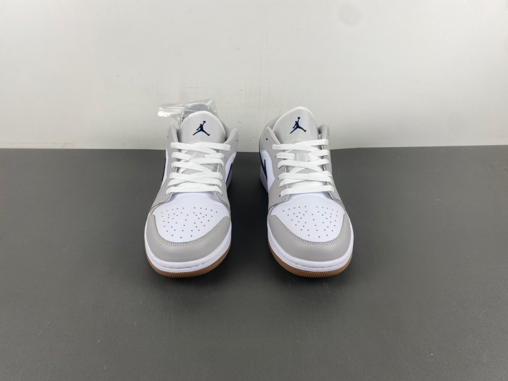Air Jordan 1 Low White gray dark blue 553558-146
