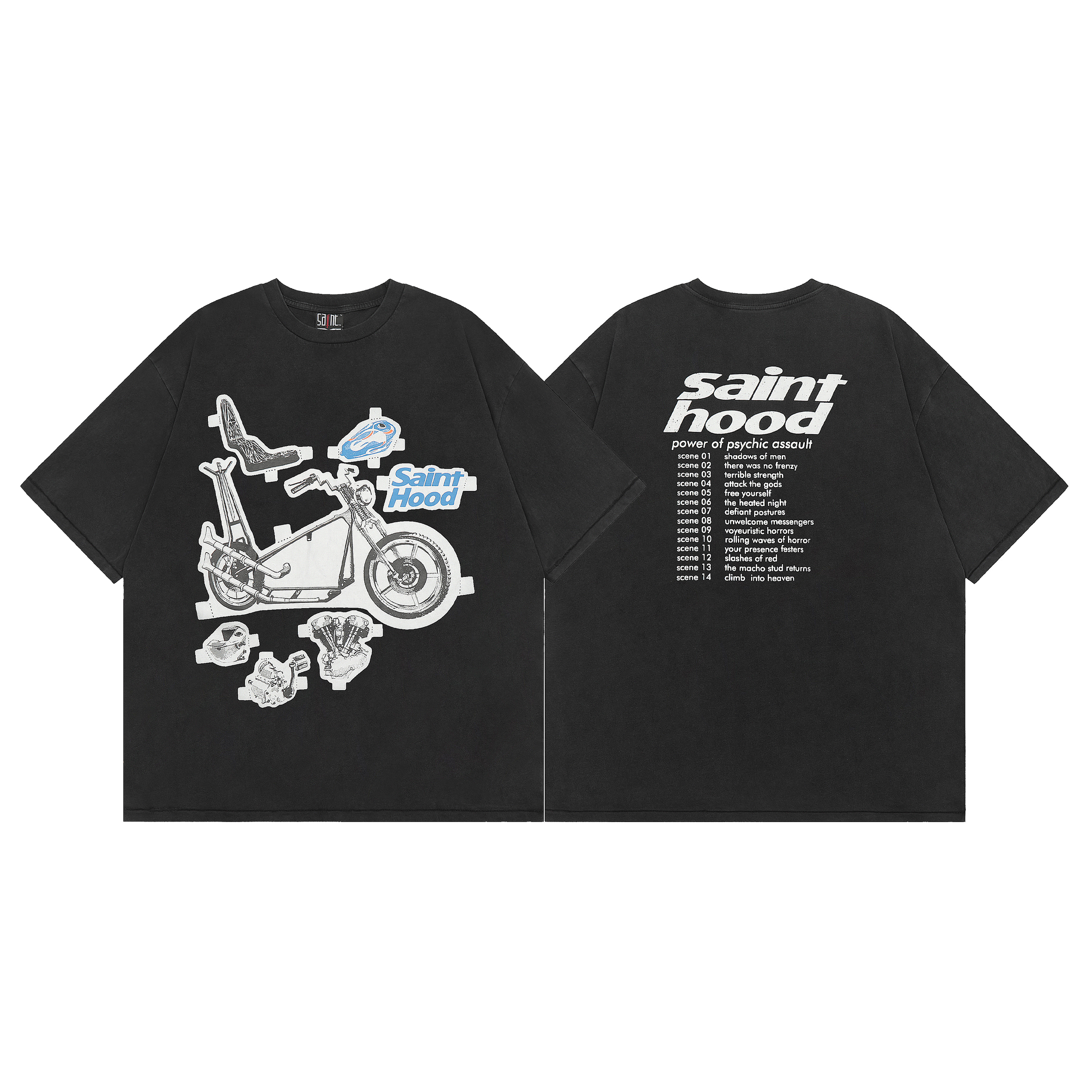 SAINT MICHAEL Vintage Black T Shirt S203