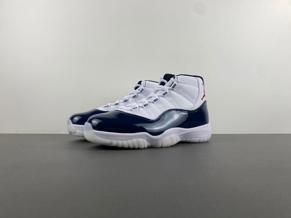Air Jordan 11 White dark blue red LH0296-400