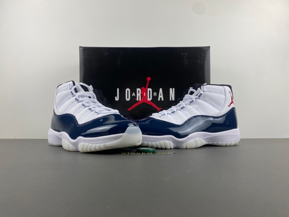 Air Jordan 11 White dark blue red LH0296-400