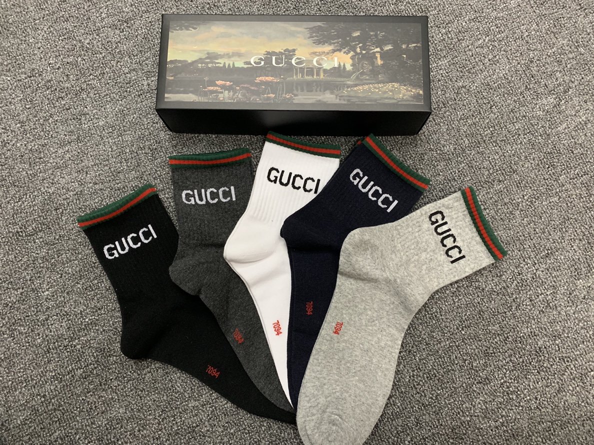 Gucci Socks 5 pieces per box 01