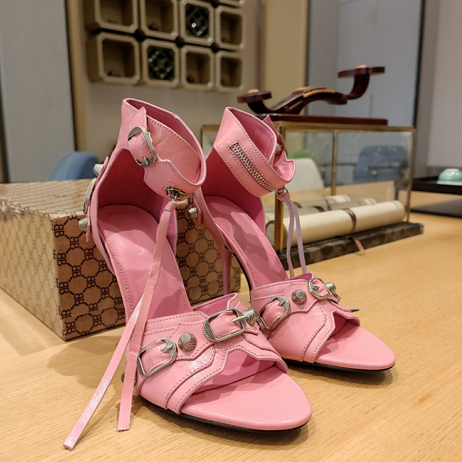 Balenciaga High heel Shoes pink