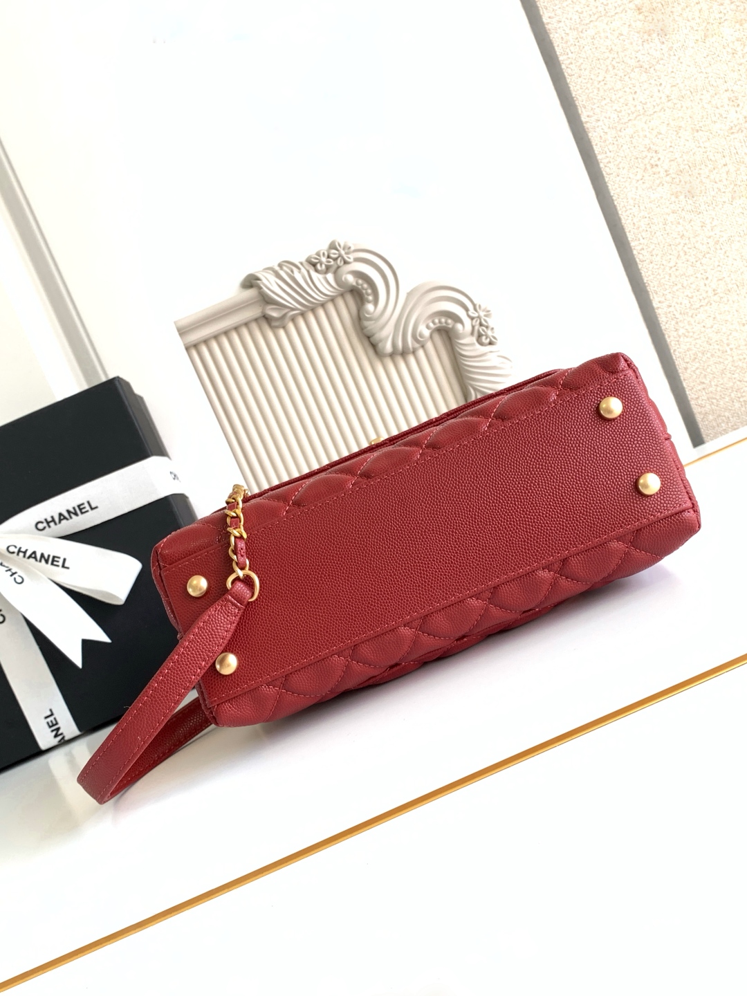 Channel red bag size 23cm