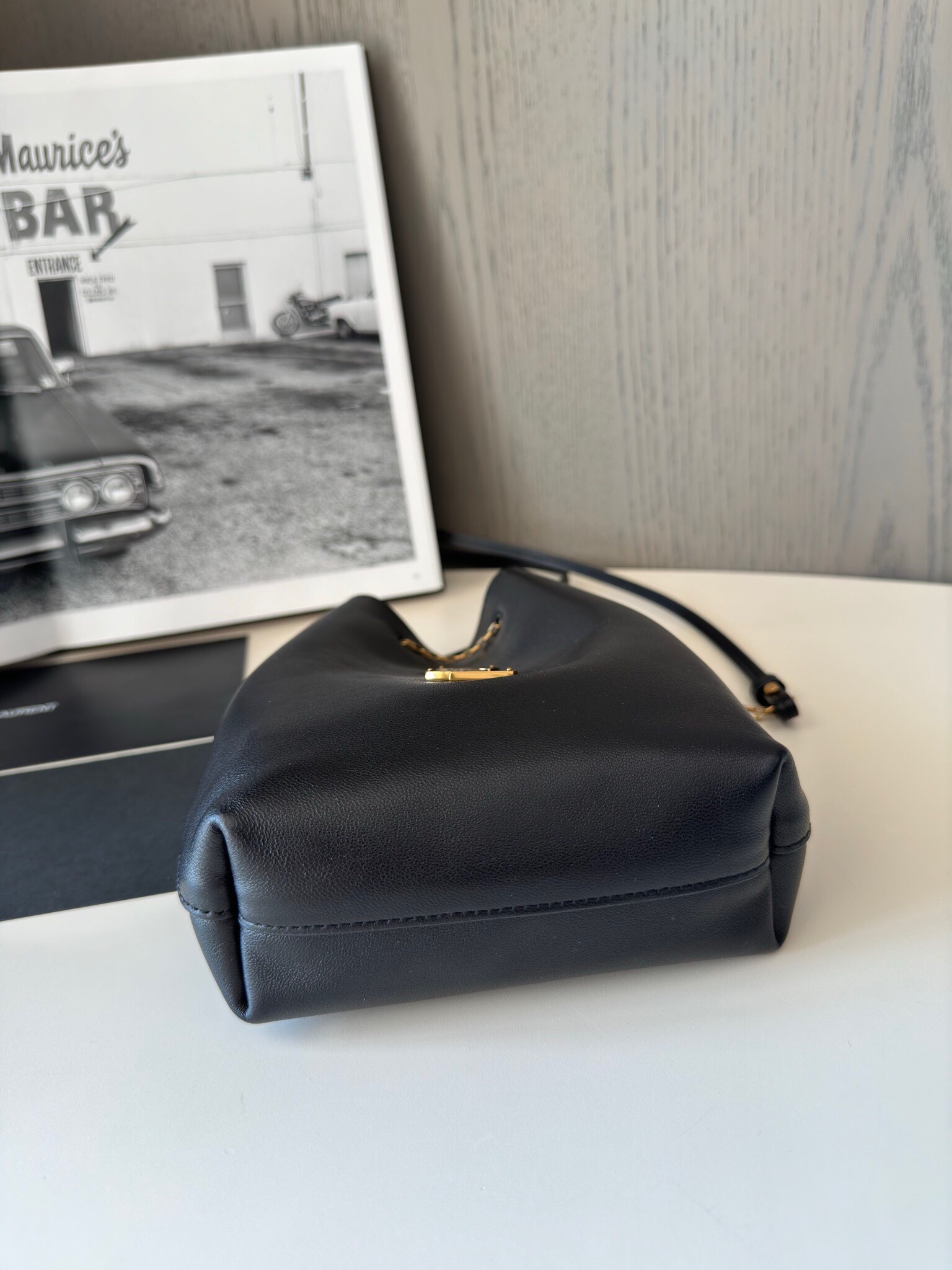 YSL black bag 16*19*6cm