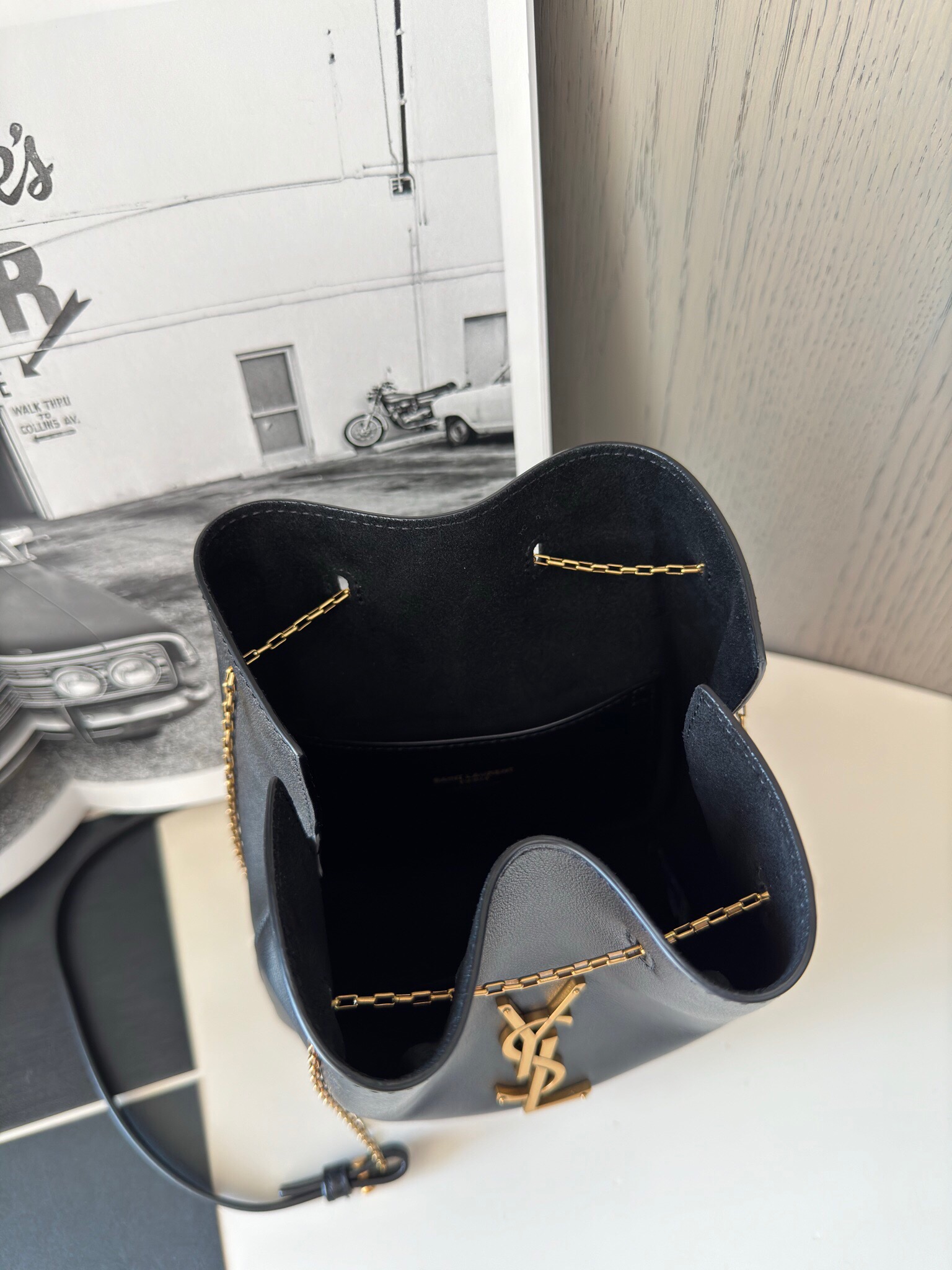 YSL black bag 16*19*6cm