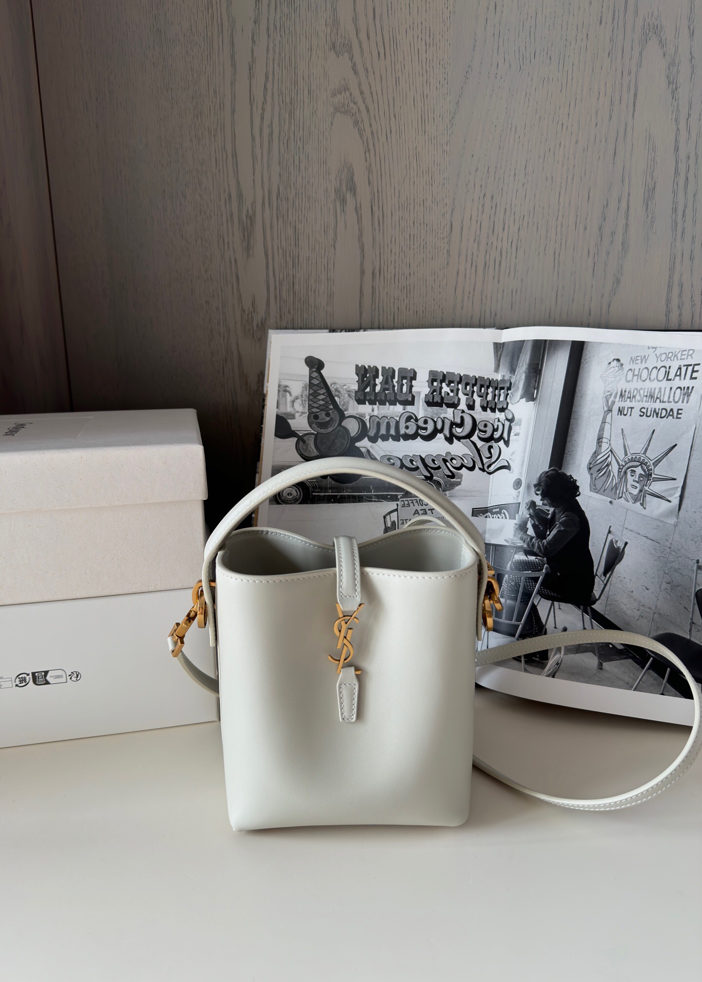 YSL white bag