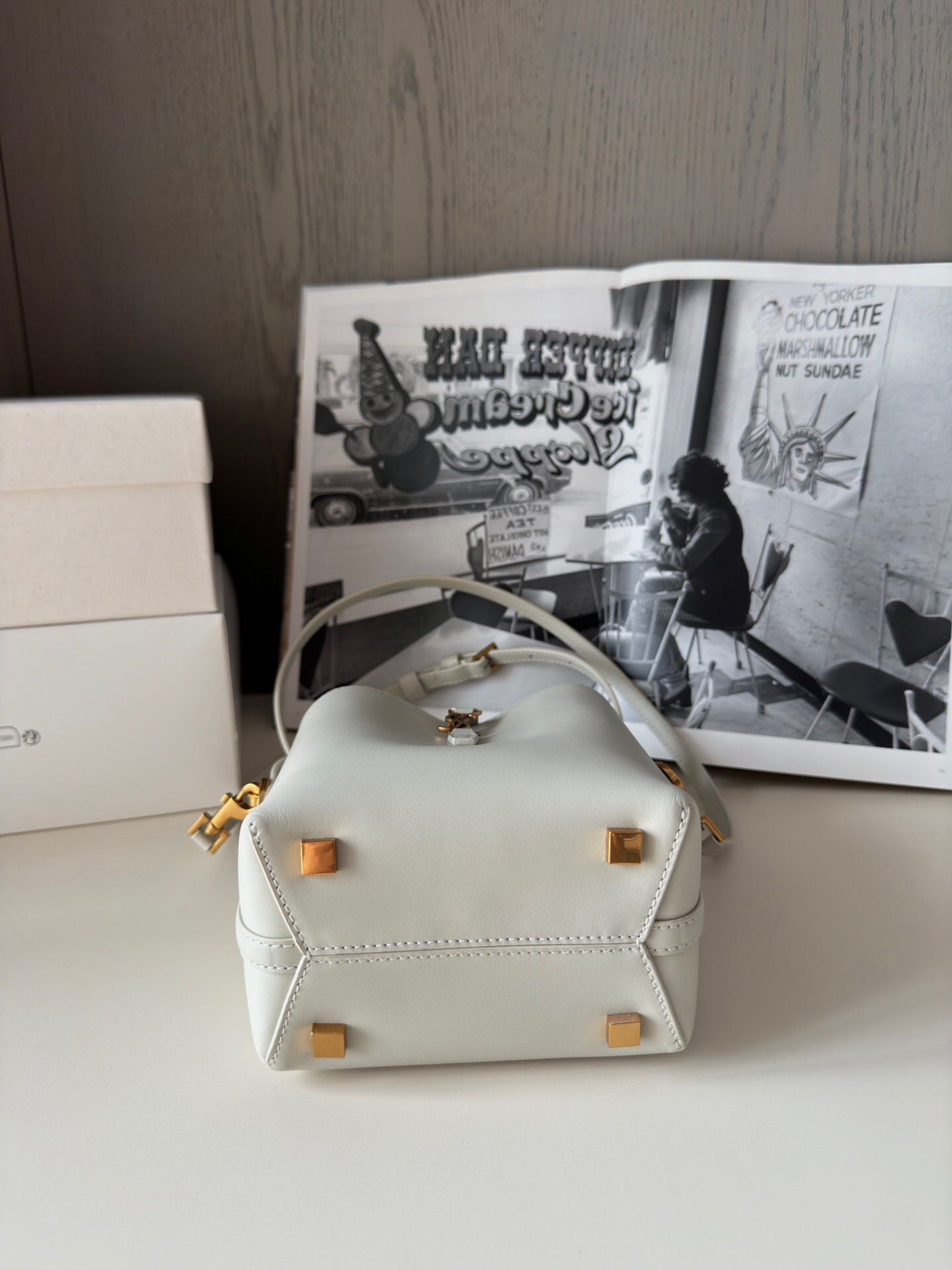 YSL white bag