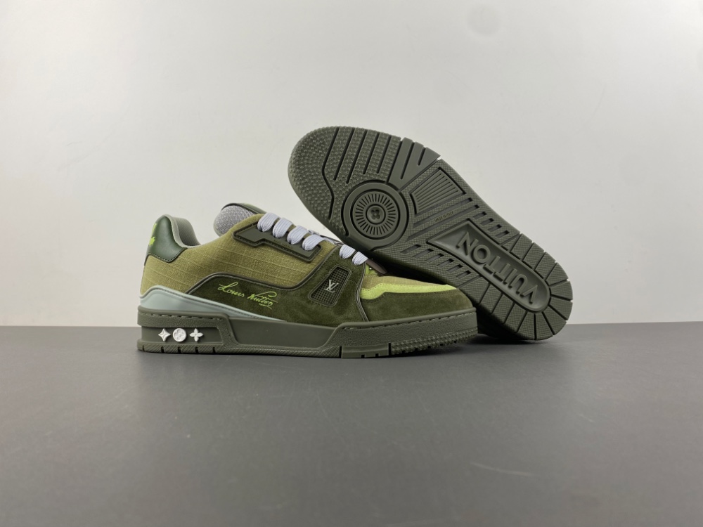 Louis Vuitton LV trainer green