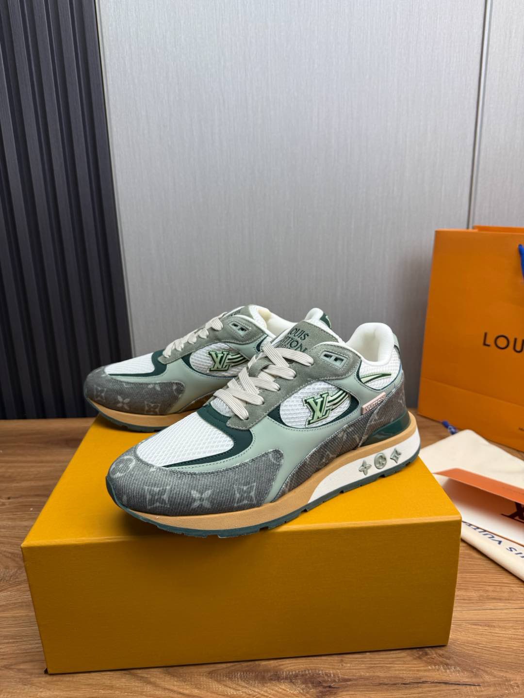 Louis Vuitton green sneakers