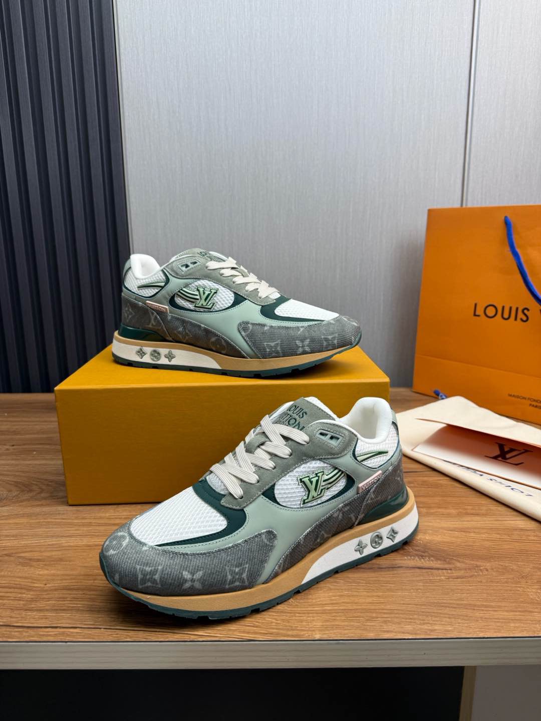 Louis Vuitton green sneakers