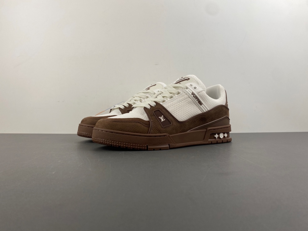 Louis Vuitton LV trainer White Brown sneaker