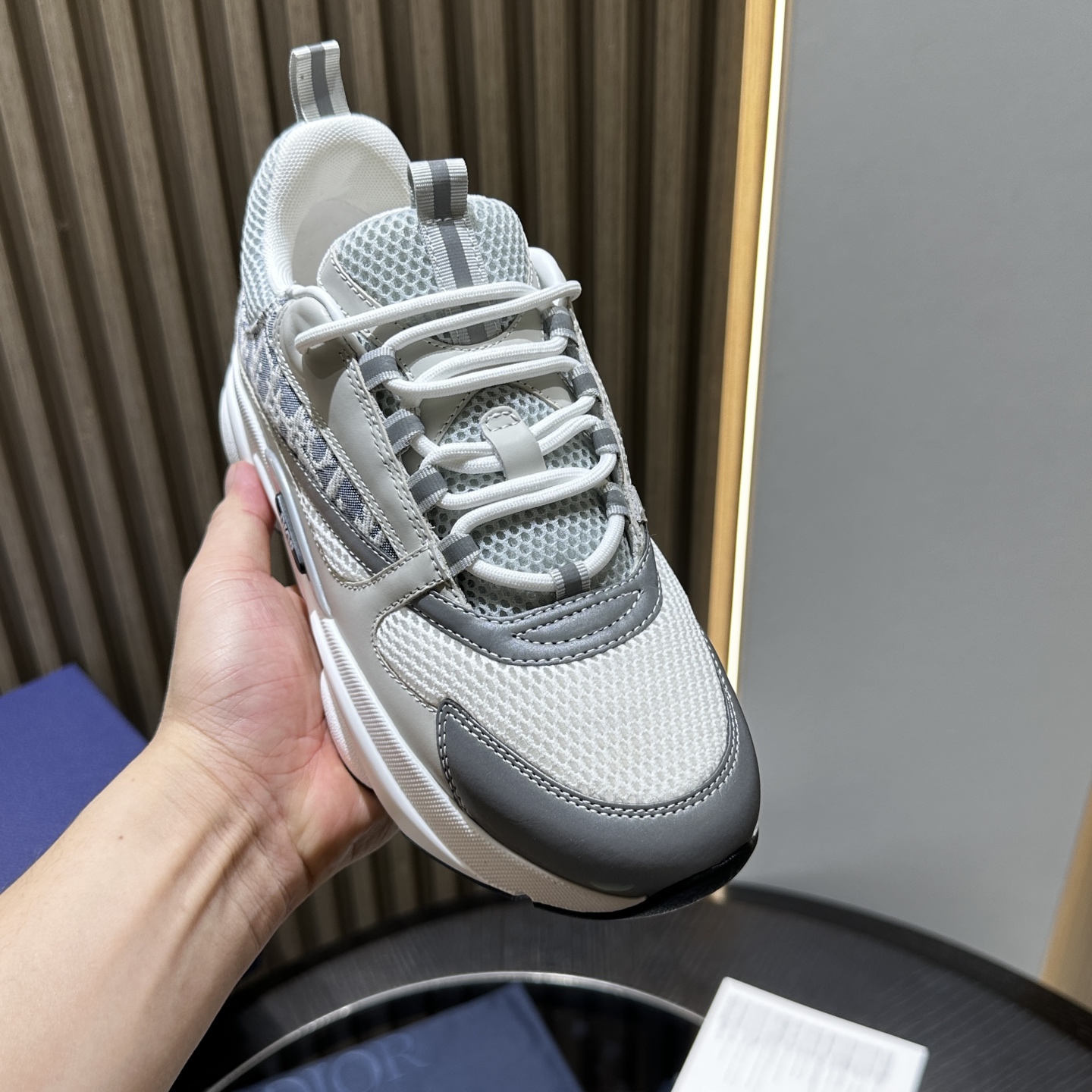 Dioorr B22 sneaker white grey