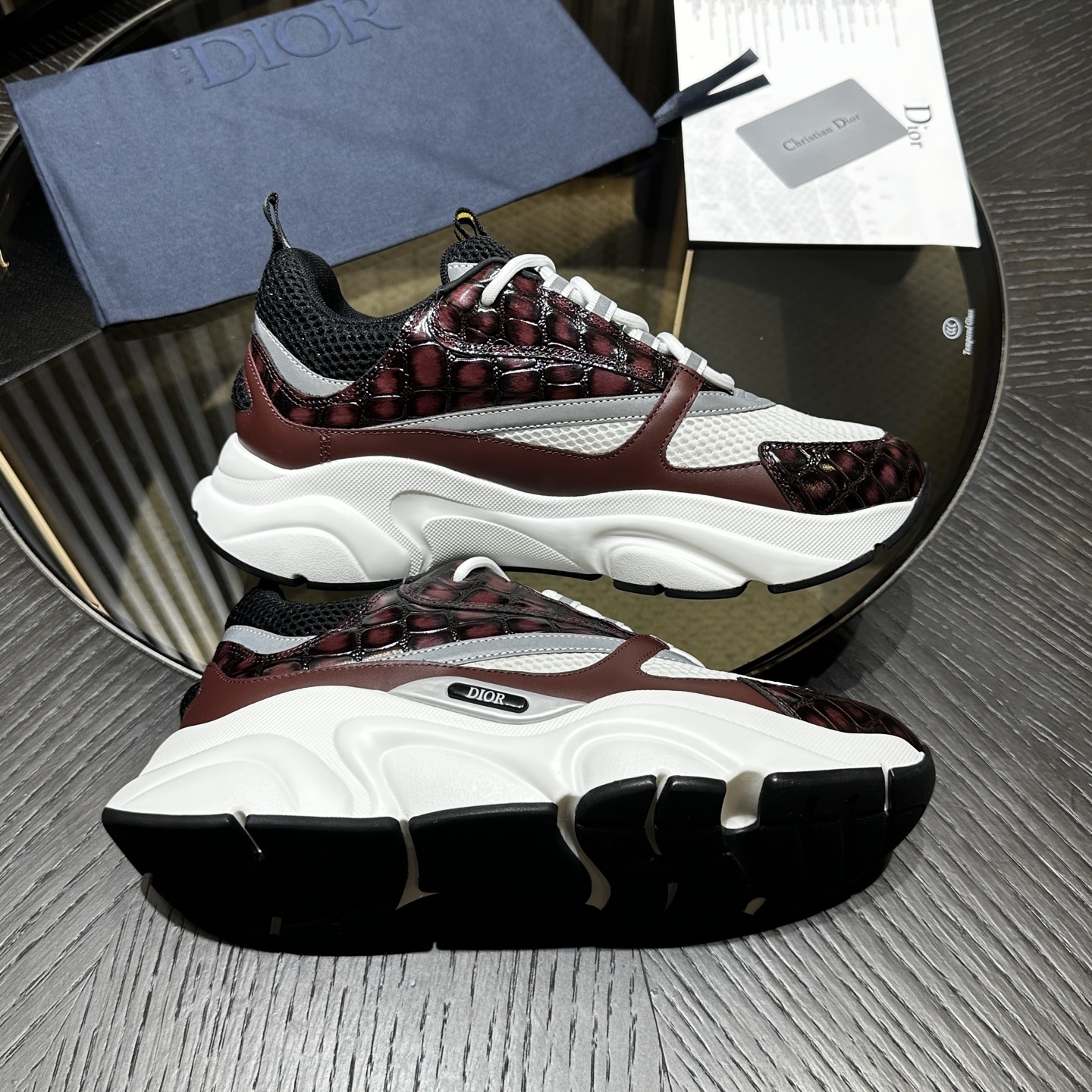 Dioorr B22 sneaker black red