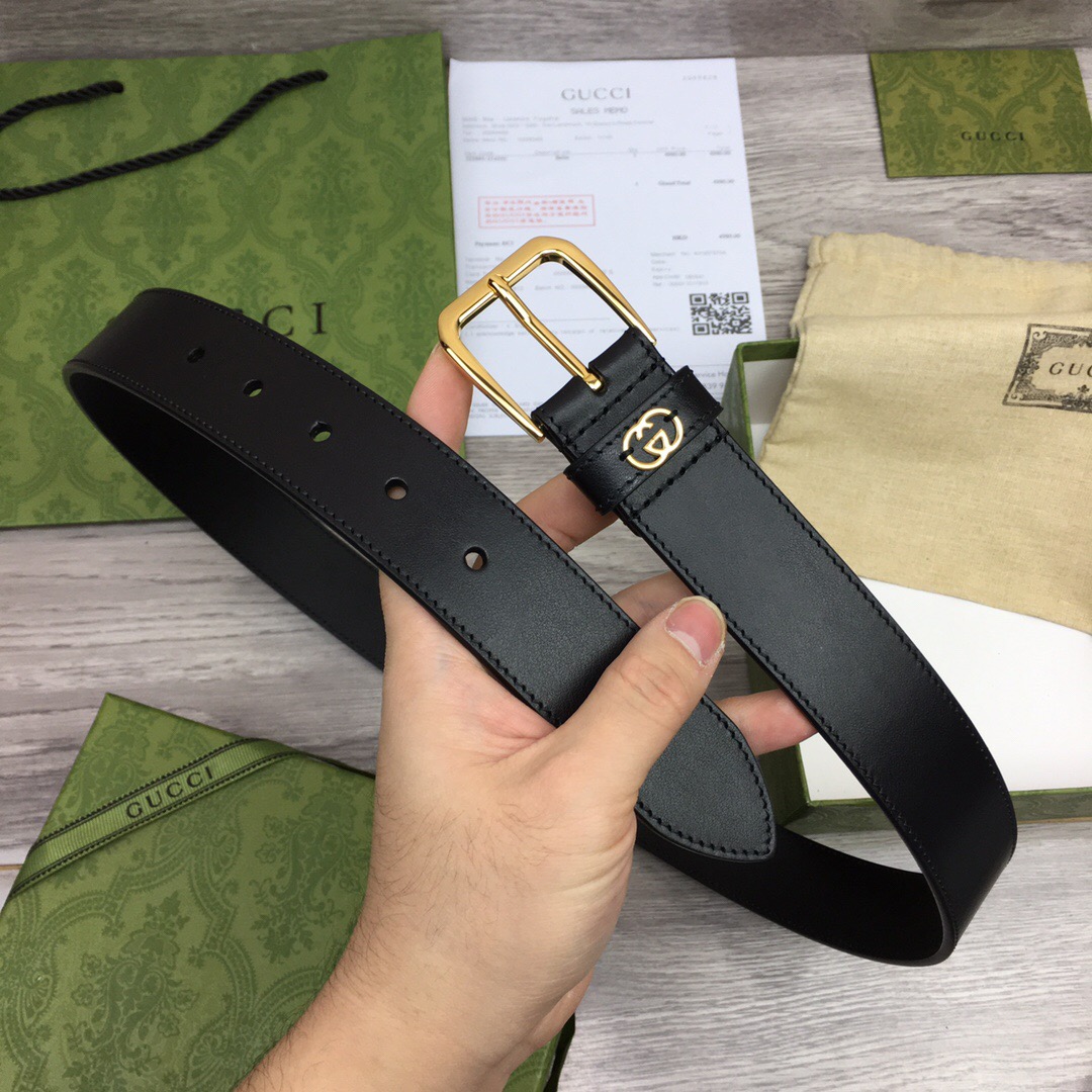 Gucci belt with square buckle and Interlocking G 673921