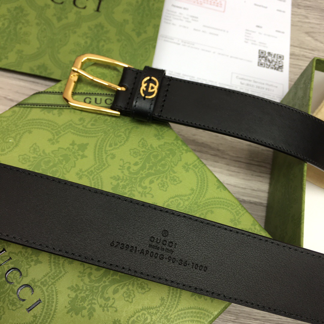 Gucci belt with square buckle and Interlocking G 673921
