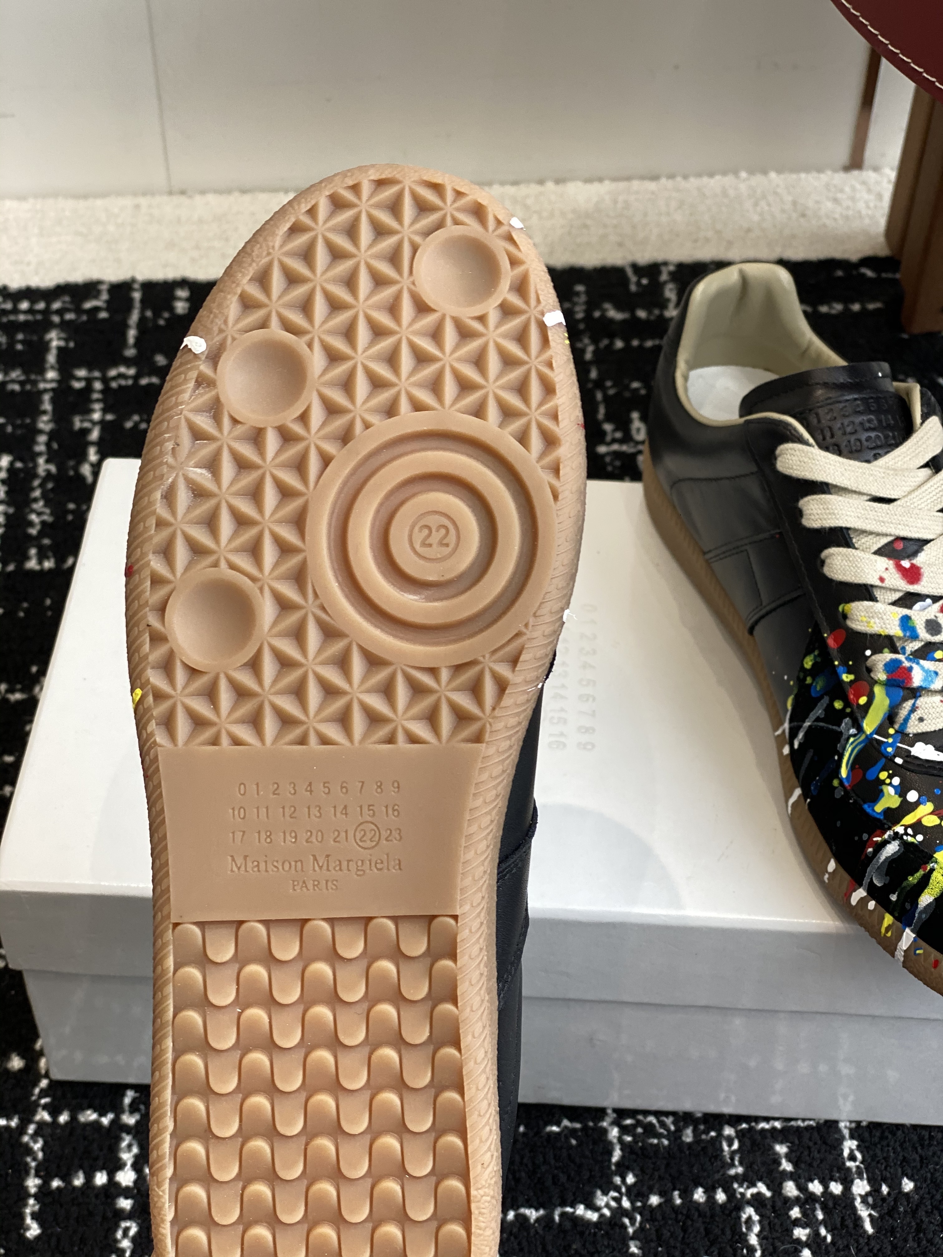 Maison Margiela Paint Replica German Army Trainer (GAT) Black S57WS0240P1892963