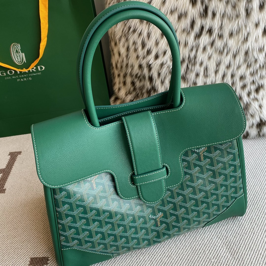 Goyard tote bag green 34*25*16CM