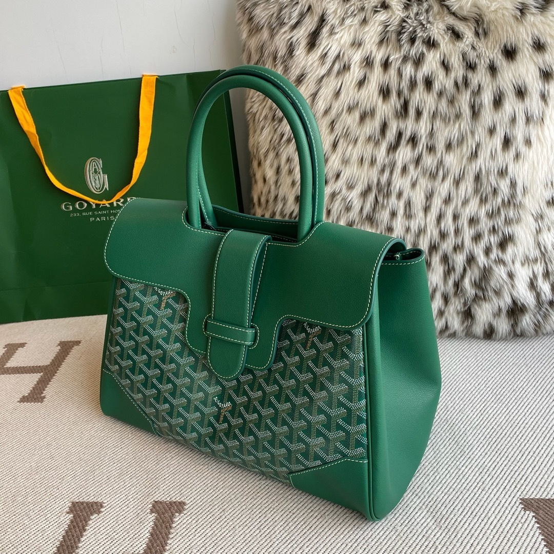 Goyard tote bag green 34*25*16CM