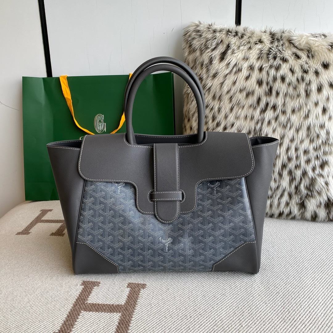 Goyard tote bag black 34*25*16CM