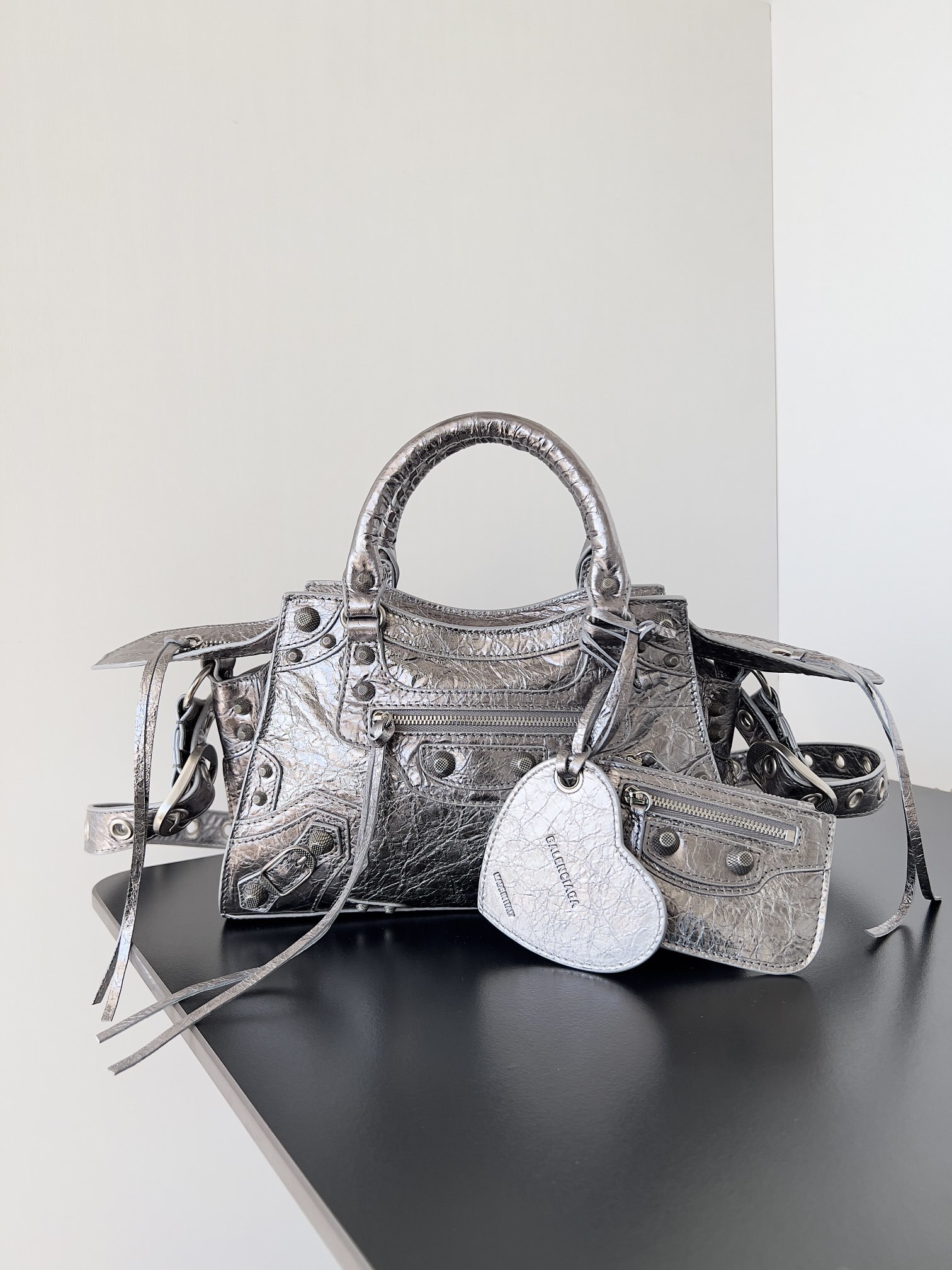 Balenciaga Neo cagole silver 26*13*18cm