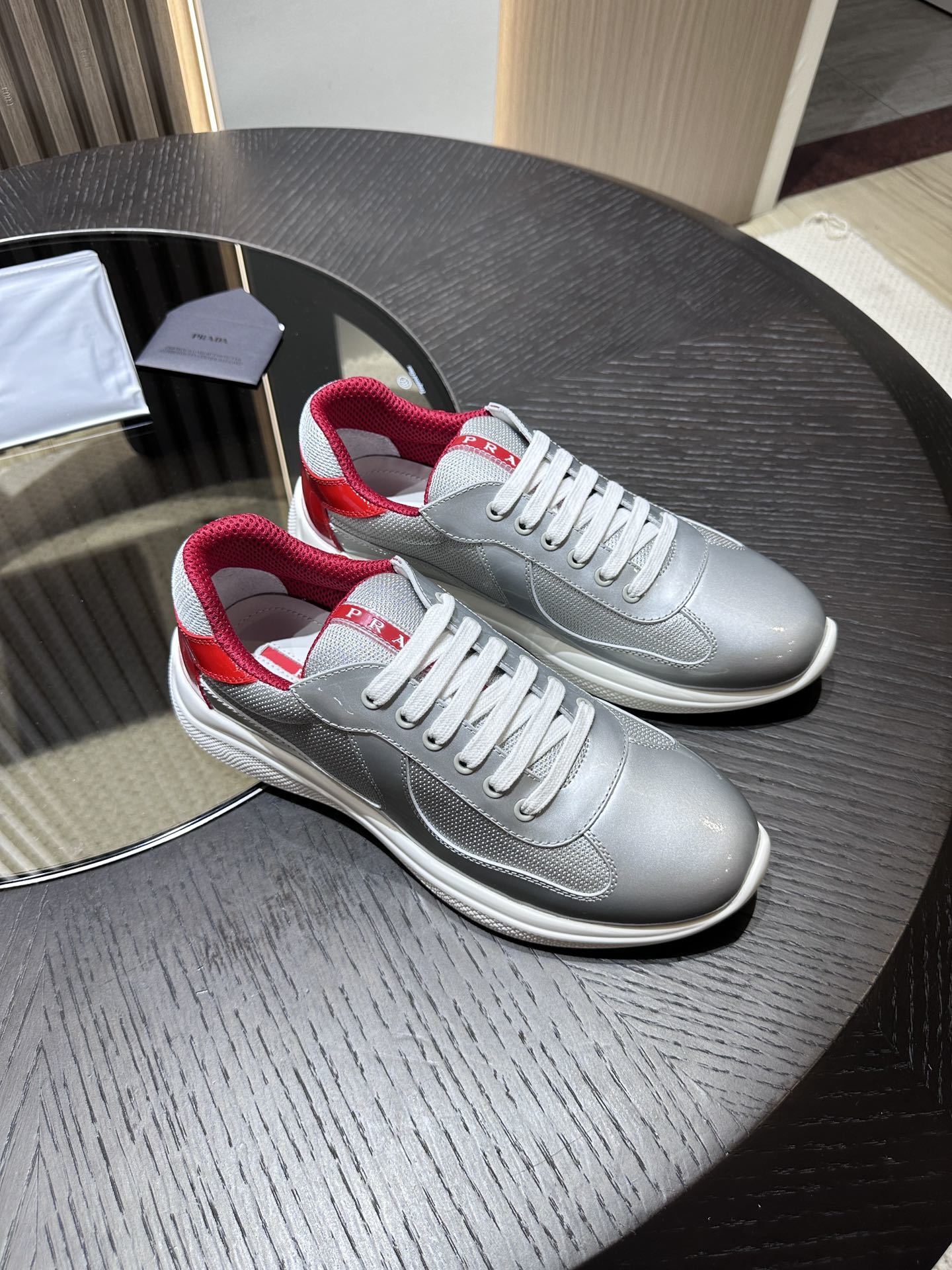 Prada America's Cup grey red 07